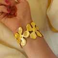 Gilded Orchid Statement Cuff
