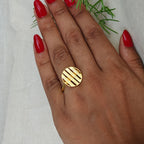 Golden Hour Disc Ring