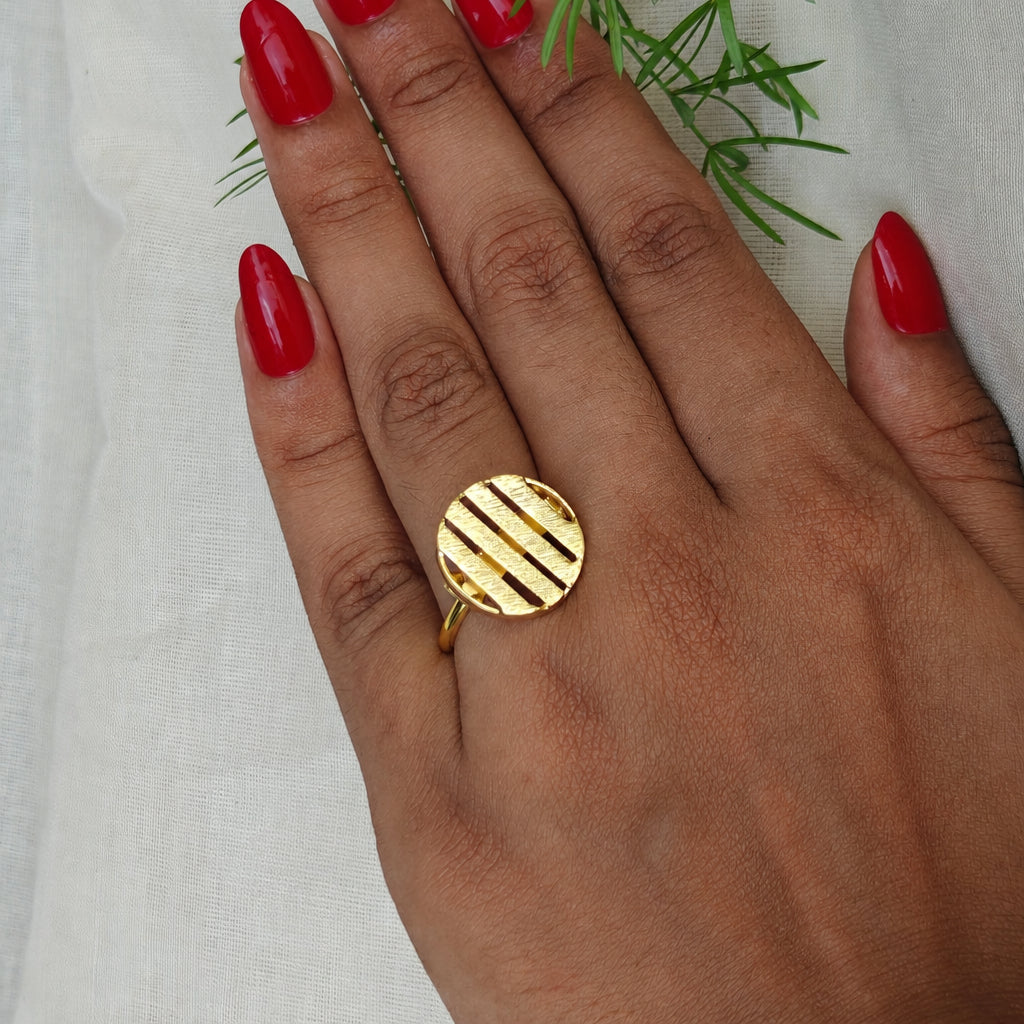 Golden Hour Disc Ring