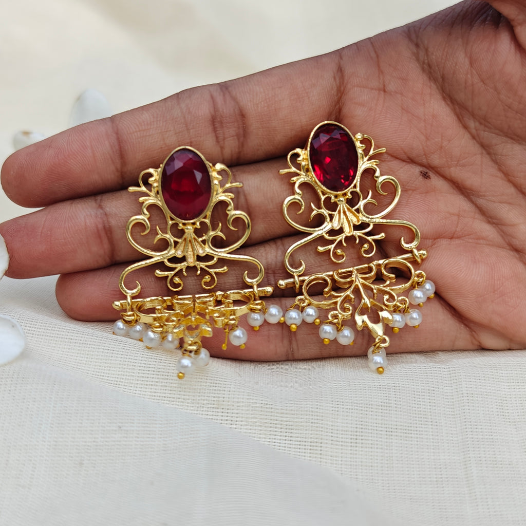 Filigree Golden Chandelier Earrings