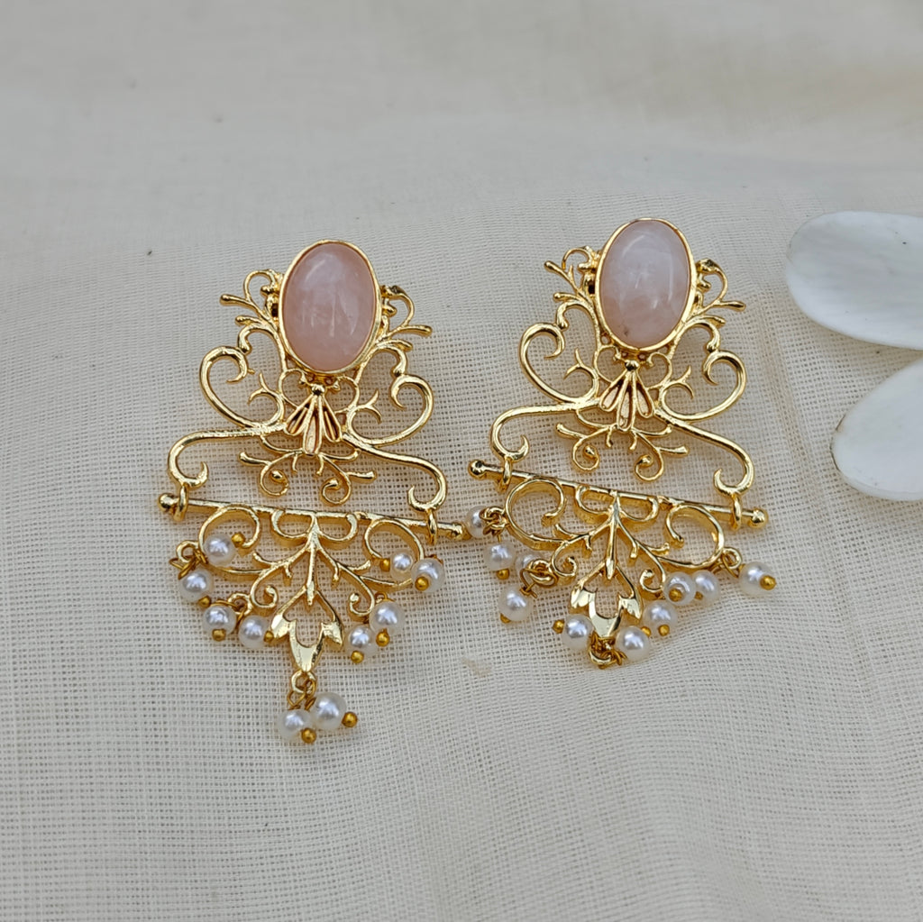 Filigree Golden Chandelier Earrings