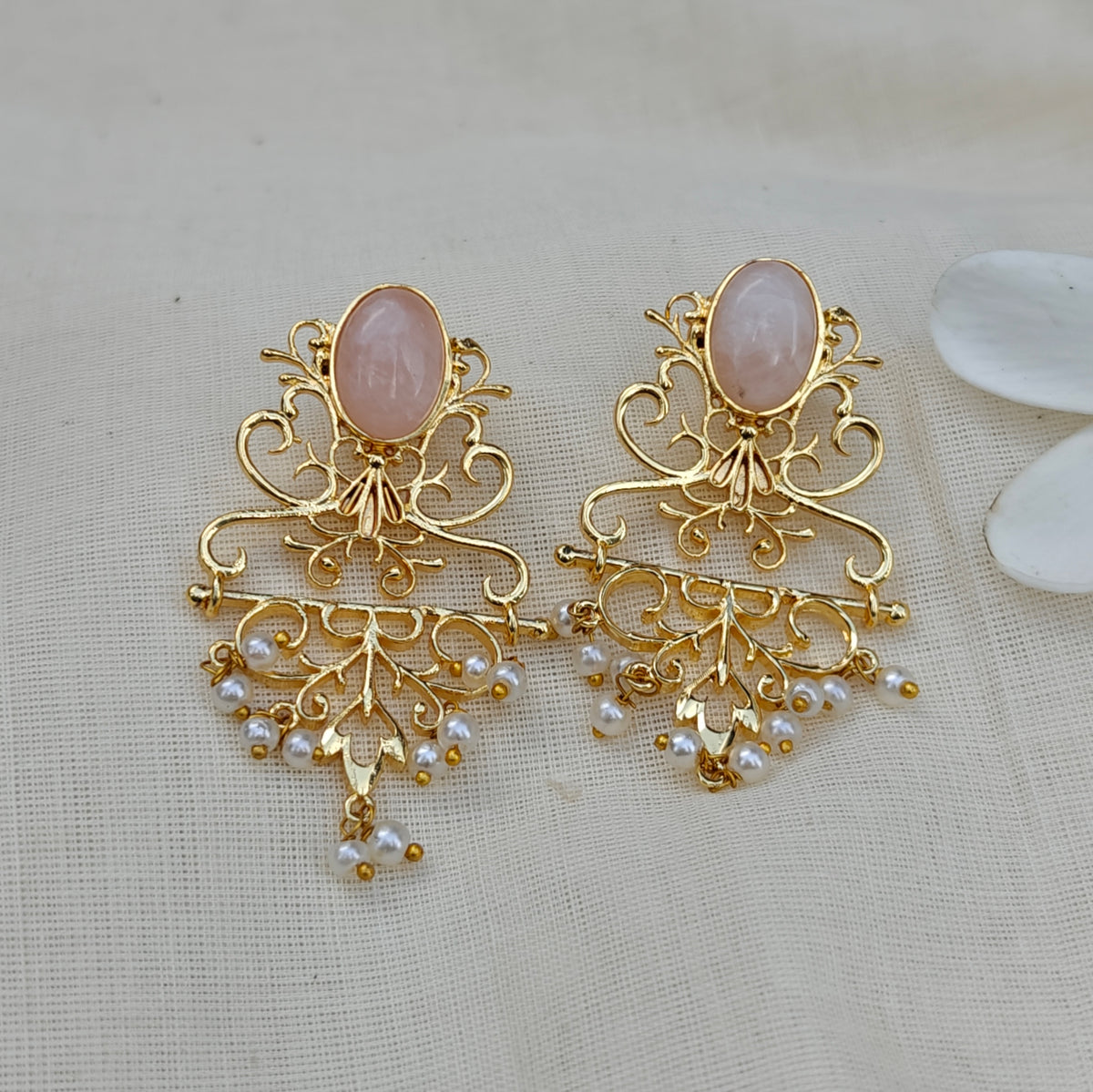 Filigree Golden Chandelier Earrings