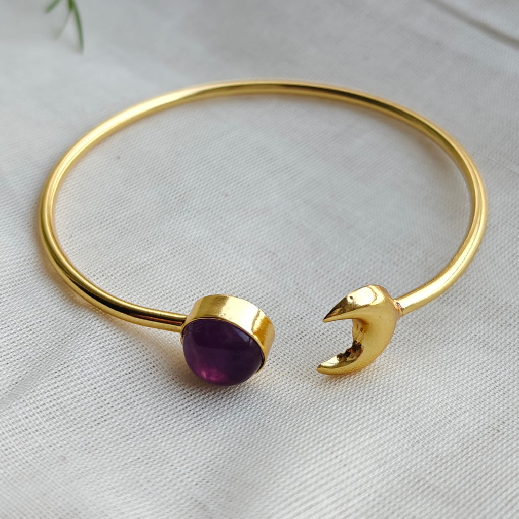 Amethyst moon slim bangle