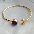 Amethyst moon slim bangle