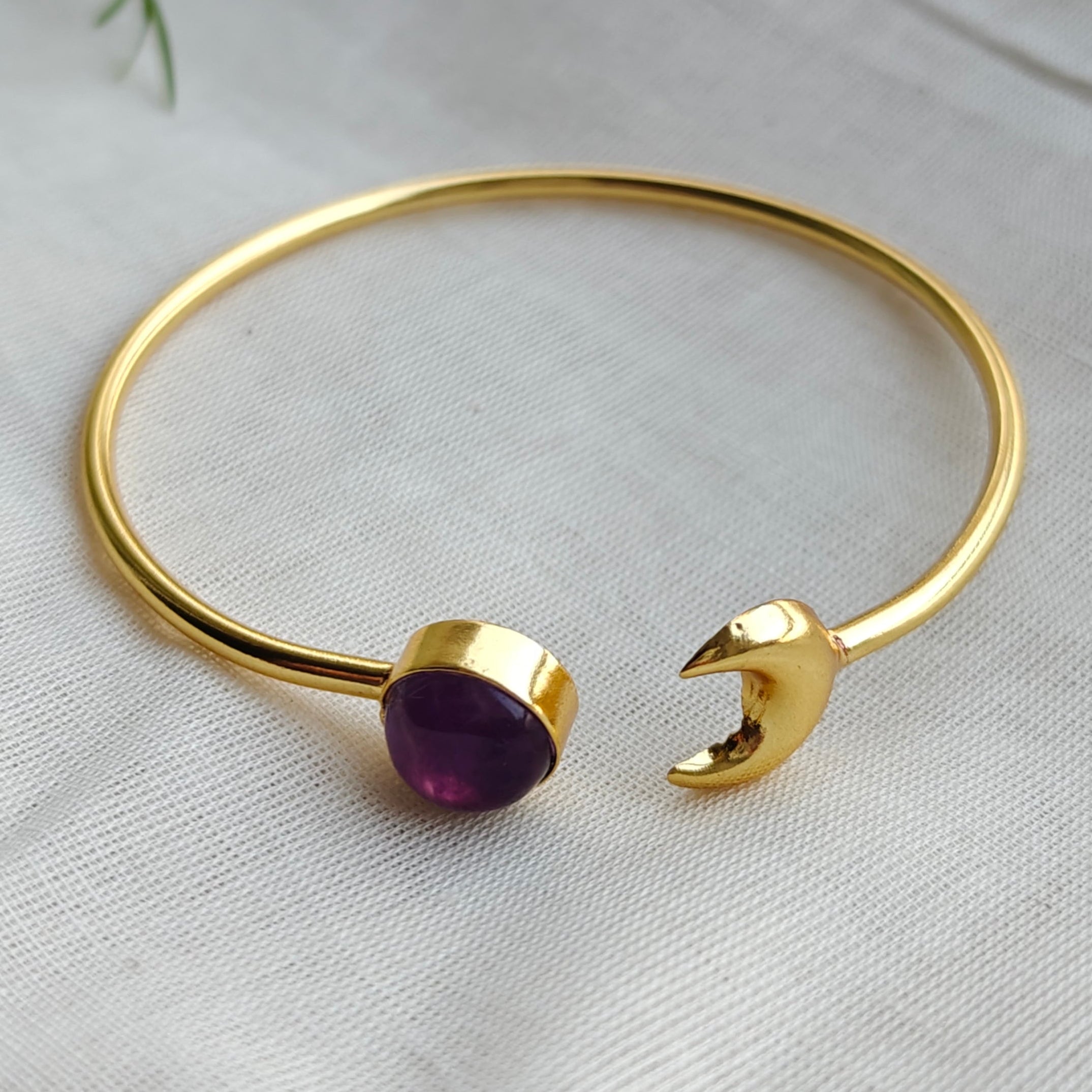 Amethyst moon slim bangle