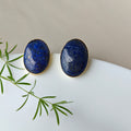 Large Oval Lapis Lazuli studs