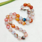 Agate beads short necklace
