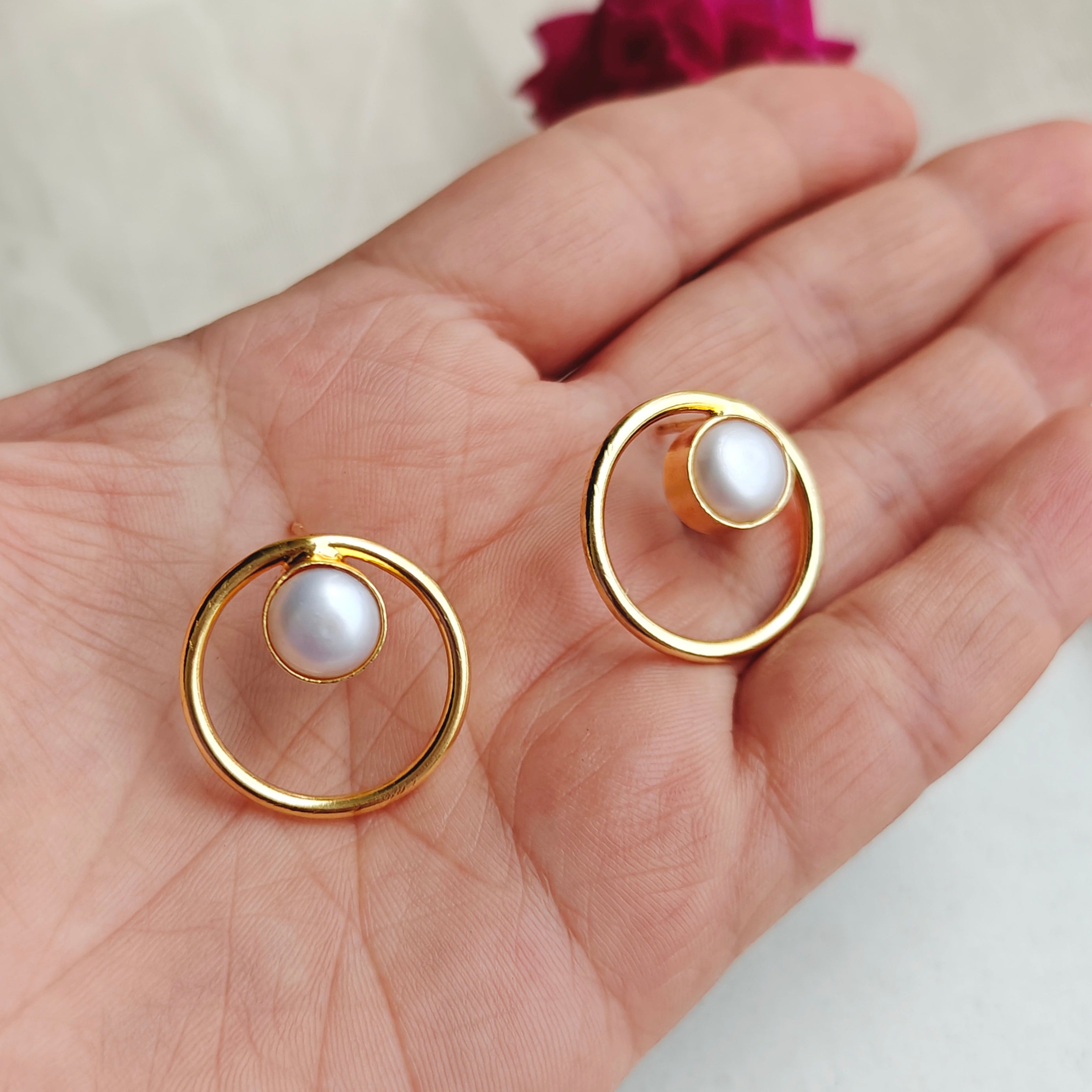 Orbit Freshwater Pearl Studs