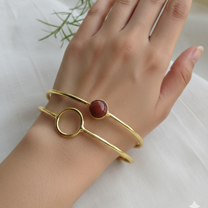 Jasper loop stacked bangle