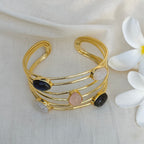 Moonlit Stack-in-One Gemstone Cuff bracelet