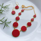 Scarlet orbit necklace set