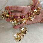 Vibrant Stones and Filigree Blooms necklace set