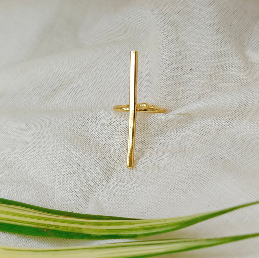 Golden Stick finger ring