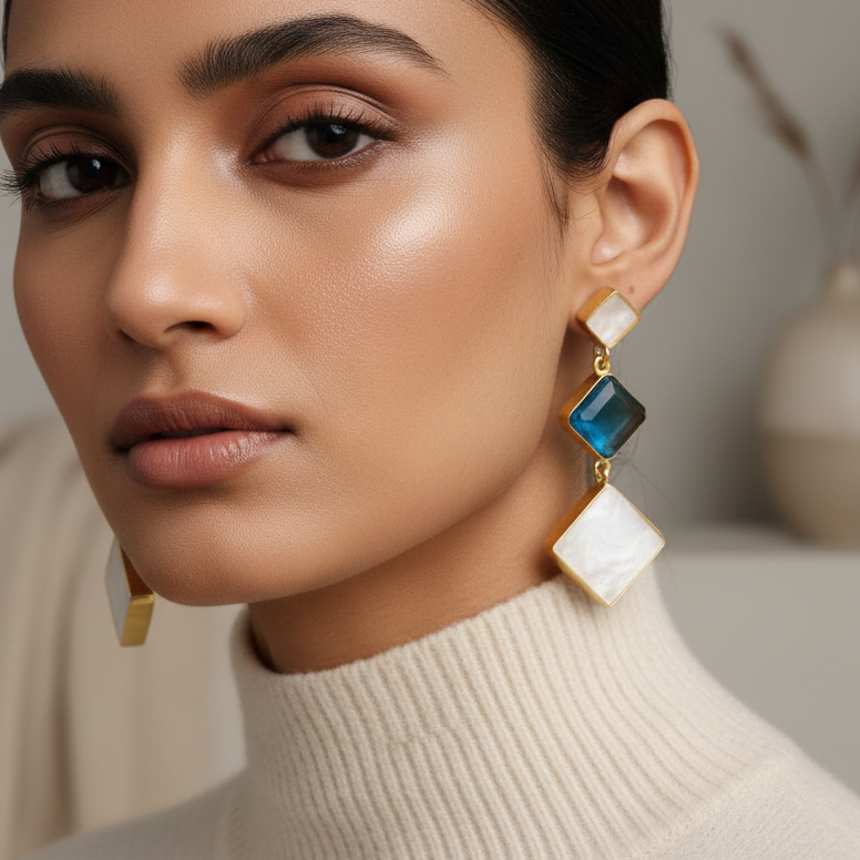 Ocean Haze Drop Earrings