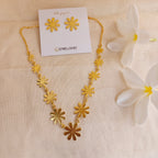 Golden Floral Princess necklace set