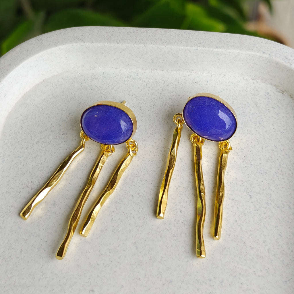 Indigo Pop Raindrop Earrings