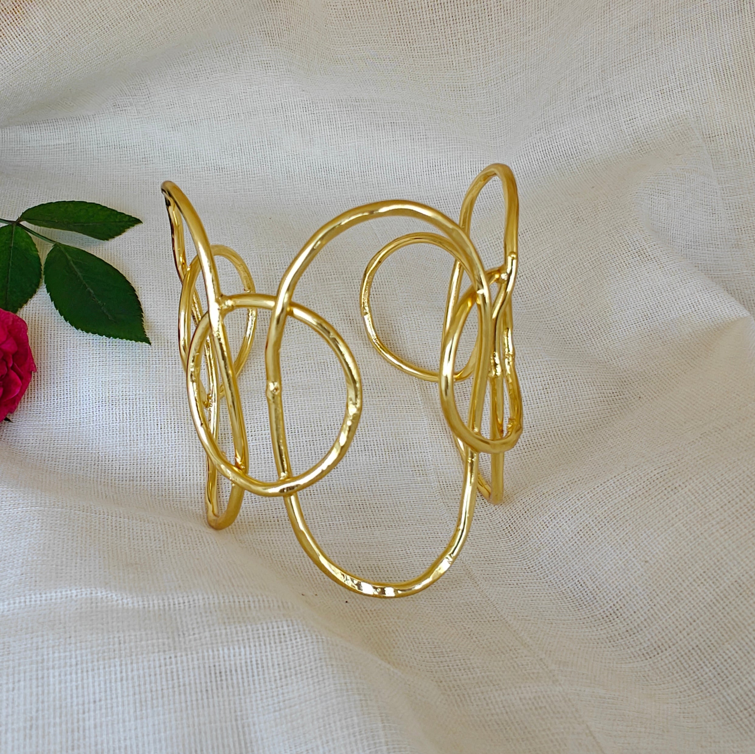 Golden Orbit Statement Cuff