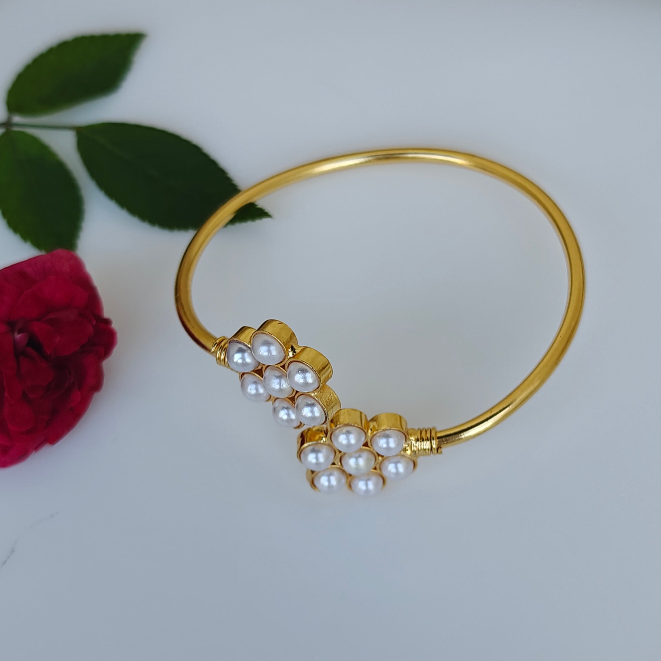 Petite Pearl Bouquet Open Bangle