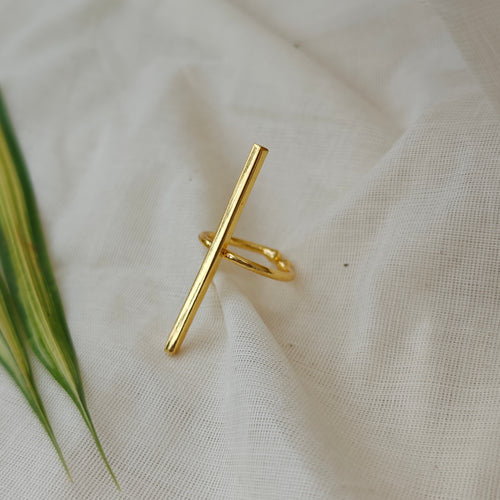 Golden Stick finger ring