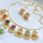 Gemstone Galore Ethnic Hasli set