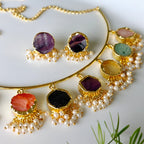 Gemstone Galore Ethnic Hasli set